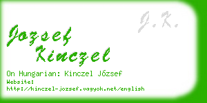 jozsef kinczel business card